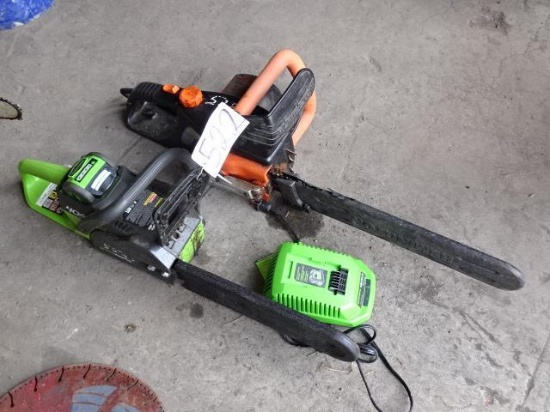 (1) Cordless and (1) Electric Chain Saw (North Spring Street - Blairsville)