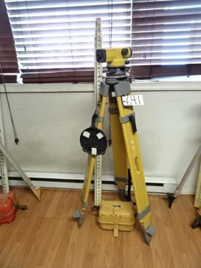 TOPCON AT-B4A Auto Level, with tripod and grade pole (North Spring Street - Blairsville)