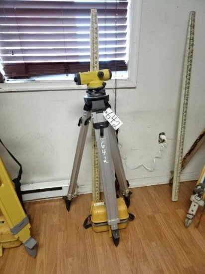 TOPCON AT-B4A Auto Level, with tripod and grade pole (North Spring Street - Blairsville)