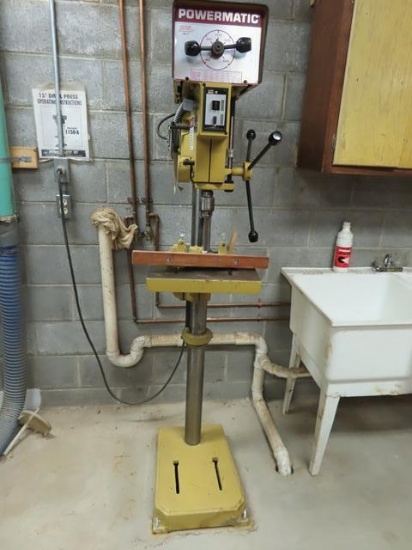 POWERMATIC 1150A, 15" Variable Speed Drill Press, s/n 9815V137, single phase electric, 450 to 4800