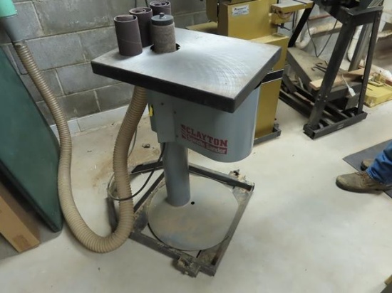 CLAYTON 100 Oscillating Spindle Sander, s/n 043238, single phase electric, 1/2" to 3" spindle size,