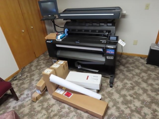 HP DESIGN T930 Computerized Blueprint Printer Scanner Copier, with HP Design Jet T930 Printer, HP