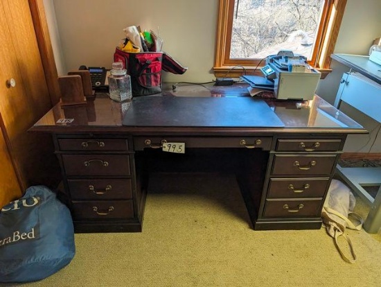 Matching Desk, Work Station with Hutch, 3-Drawer Cabinet, Bookcase, and Chair (BUYER MUST LOAD)