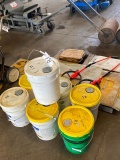 Stencils, Paint, and Measuring Wheels