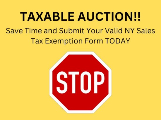 FORMS AVAILABLE FOR DOWNLOAD - SEE LINKS BELOW THIS NOTICE! Sales Tax will be collected on all items