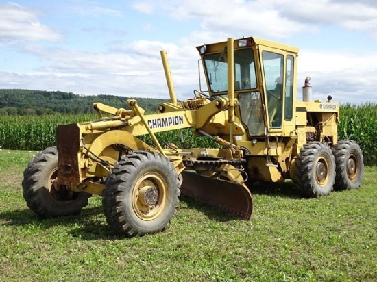1985...CHAMPION Model 730A Articulated AWD Motor Grader, s/n 730A-137-140-2212-2, powered by Cummins
