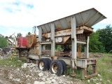 2005 Shop Assembled Portable Jaw Crusher, powered by JD 6068 diesel engine and friction clutch,