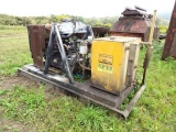 HYDRA-TECH Model HT150DJV Skid Mounted Hydraulic Power Unit, s/n E3195, powered by JD 6068T diesel