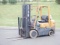 TCM Model FCG25-2H, 4,300# Solid Tired Forklift, s/n A40M00157, powered by LP gas engine and shuttle