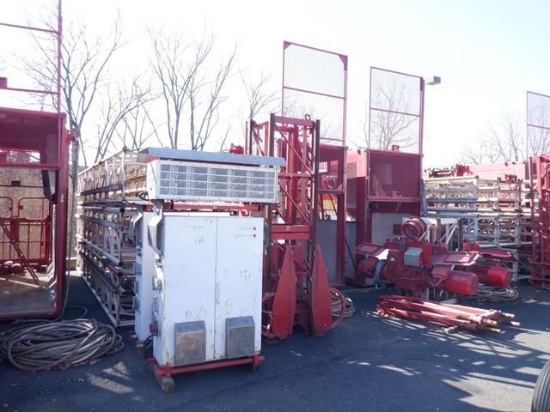 (2) 2007 TORNBORG Model FC7000 Hoist Cars, s/n 247-065 and s/n 247-064, complete with 180' tower,