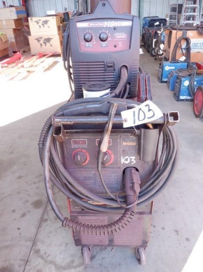LINCOLN Power Mig 255, with Weld Pak 140HD wire feeder (Gas Bottle Not Included)