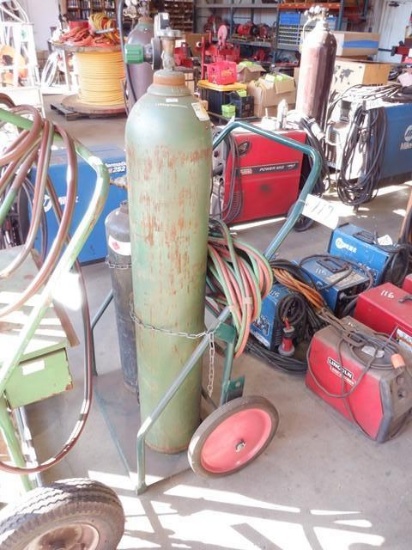 Torch Cart, Hoses, and Gauges (No Bottles)