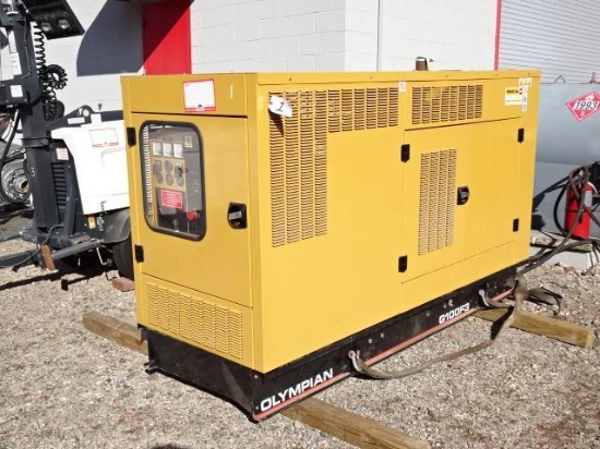2001 OLYMPIAN Model G100F3, 100KW Natural Gas Stand-By Generator, s/n OLY00000HNFC00653, powered by