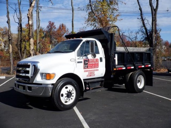 2005 FORD Model F-750XL Super Duty, Single Axle Dump Truck, VIN# 3FRPF75N45V178523, powered by Cat
