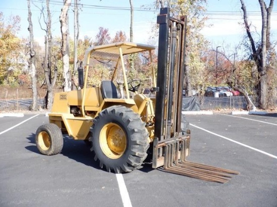 1970 ALLIS CHALMERS Model 600FL Rough Terrain Forklift, s/n 60011038FL, powered by gas engine and