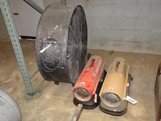 (2) Space Heaters and Shop Fan