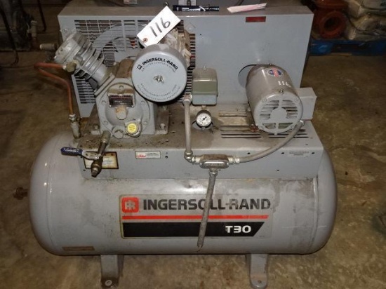 INGERSOLL RAND T30 Horizontal Shop Air Compressor, 1.5HP, 3-phase electric motor