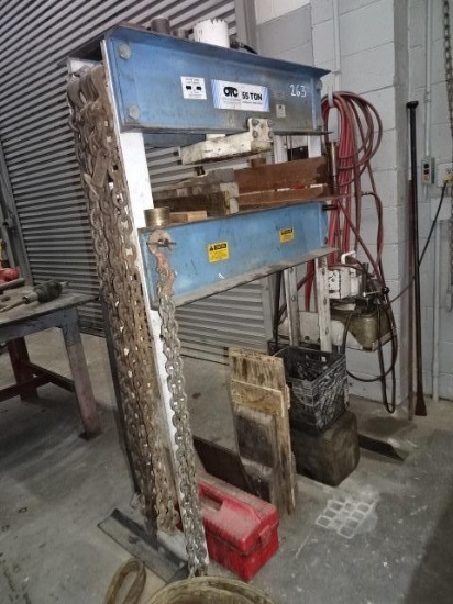 OTC 55 Ton Hydraulic Press, with electric power unit