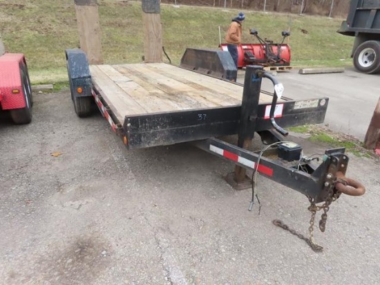 2005 TOP BRAND Tandem Axle Tag-A-Long Trailer, VIN# 5HLCF16205F051203, equipped with 16' x 7' wood
