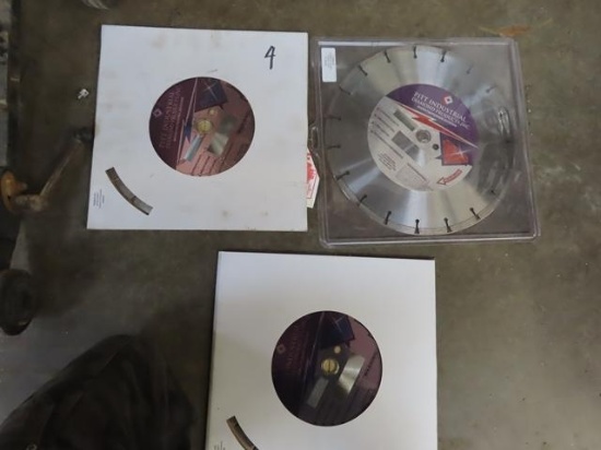 (3) UNUSED Diamond Blades, Abrasive Blades, and Saw Filters