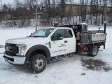 2019 FORD Model F-550XL Extended Cab Stake Body Truck, VIN# 1FD0X5GT7KEG01643, powered by Powerstoke
