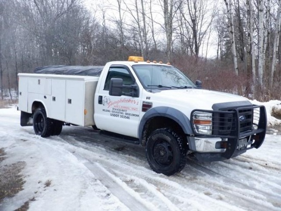 2009 FORD Model F-450XL Super Duty Utility Truck, VIN# 1FDAF47R29EA53485, powered by Power Stroke