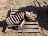 Idler, with bracket and tensioning spring (Komatsu 220)