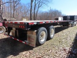 2018 TRANSCRAFT Model 554S, 48' Tandem Axle Flatbed Trailer, VIN# 1TTF482S8J3072483, equipped with
