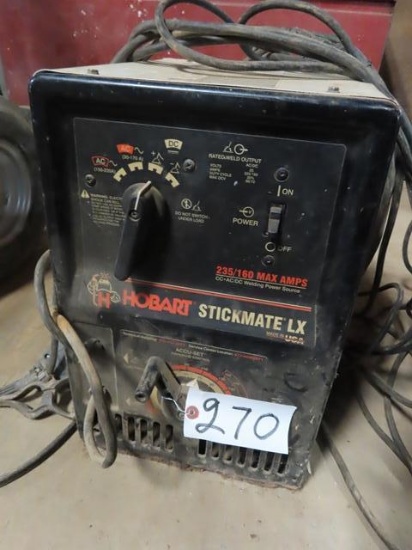 HOBART Stickmate LX 235/160 Amp AC/DC Welder, with leads