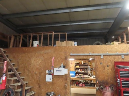 Contents of Loft Including: filters, tires, lights, and miscellaneous (BUYER MUST LOAD)