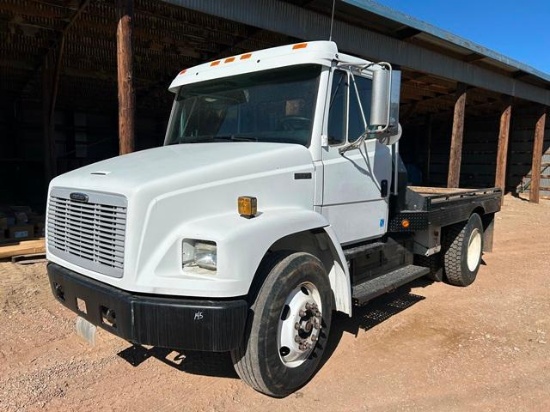 1997 FREIGHTLINER Model FL70 Single Axle Flatbed Truck, VIN# 1FUWHLBB3VH773730, powered by Cummins 6