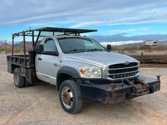 2008 STERLING Model 55 Bullet, 4x4 Flatbed Truck, VIN# 3F6WK76A78G352383, powered by Cummins 6.7L