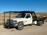 2001 DODGE Model 3500, 4x4 Flatbed Truck, VIN# 3B6MF36601M560181, powered by Cummins diesel engine