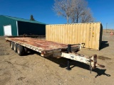 1993 CLIFTON Tri-Axle Tag-A-Long Trailer, VIN# 93101845, equipped with 8'x26' mesh covered steel