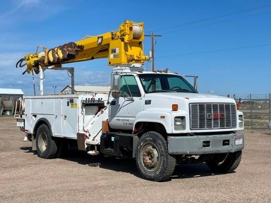 1997 ALTEC Model D945TB Digger Derrick, s/n 0597-BA1005, equipped with 3-section boom, 27,070#