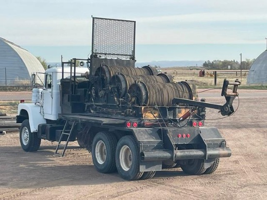 AMERICAN (3) Drum Hydraulic Hardline Puller, powered by John Deere diesel engine and hydrostatic