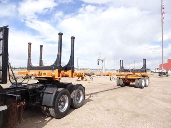 1998 DELOUPE Tandem Axle Pole Trailer, VIN# 2D9KD39B6W1004230, equipped with cable steer, 44'