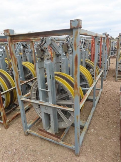 (3) 32", 20,000# Helicopter Bundle Blocks, header bar and rack (DAY 2) (CO)