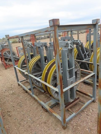 (3) 32", 20,000# Bundle Blocks, header bar and rack (DAY 2) (CO)