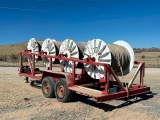 2003 Shop Made Tandem Axle Reel Trailer, VIN# S42807W, (4) removable reels with approximately 8,000'