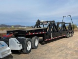 1977 LOAD KING Tri-Axle Step Deck Reel Trailer, VIN# 6709, equipped with 8' x 10' upper deck, 34'6
