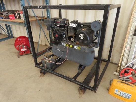 CENTRAL PNEUMATIC 30 Gallon, 180 PSI 2-Stage Air Compressor, Predator 420cc gas, with electric start