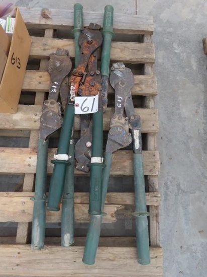 (4) GREENLEE Ratchet Cable Cutters (CO)