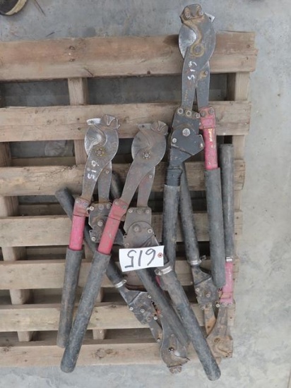 (4) HK PORTER Ratchet Cable Cutters (CO)