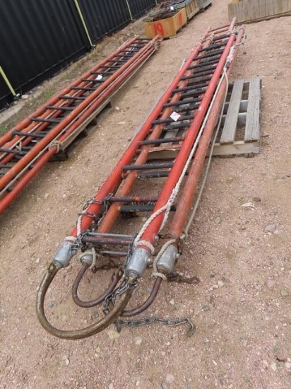 (1) 16', (1) 14', and (1) 12' Fiberglass Hanging Ladders (CO)
