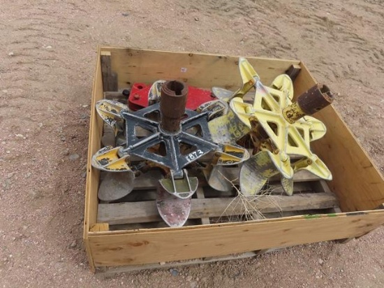 (3) Collapsible Capstan Reels, (1) with rope (CO)