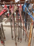 (4) COFFING 3 Ton and (1) COFFING 1.5 Ton Chain Hoists (CO)