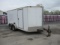 2011 KING AMERICAN 14' V-Nose Tandem Axle Enclosed Utility Trailer, VIN# 517BE1426BD005037, 7'