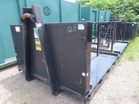 19' x 7'6" Hook Lift Steel Flatbed Concrete Form Body, with (3) 4' and (2) 8' form compartments and