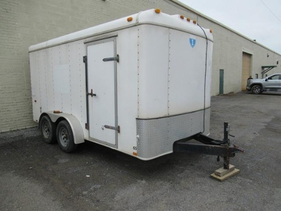 2006 INTERSTATE Model TA2, 14' Tandem Axle Enclosed Utility Trailer, VIN# 1UK500F2961058105,